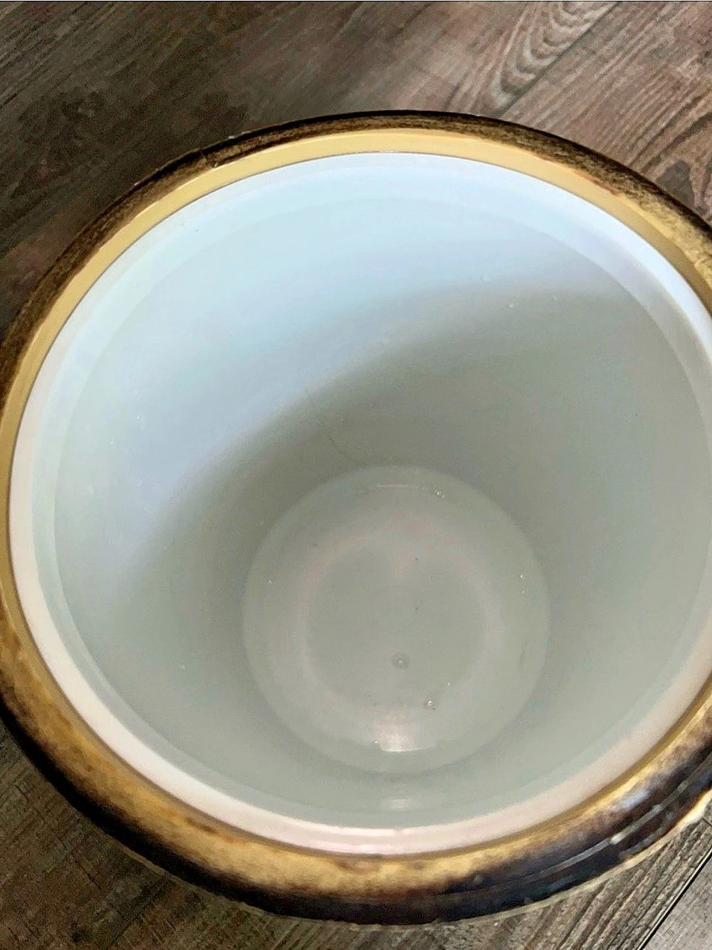 MCM Gold & Brown Decorative Ice Bucket Lidded Container - Picture 6 of 7